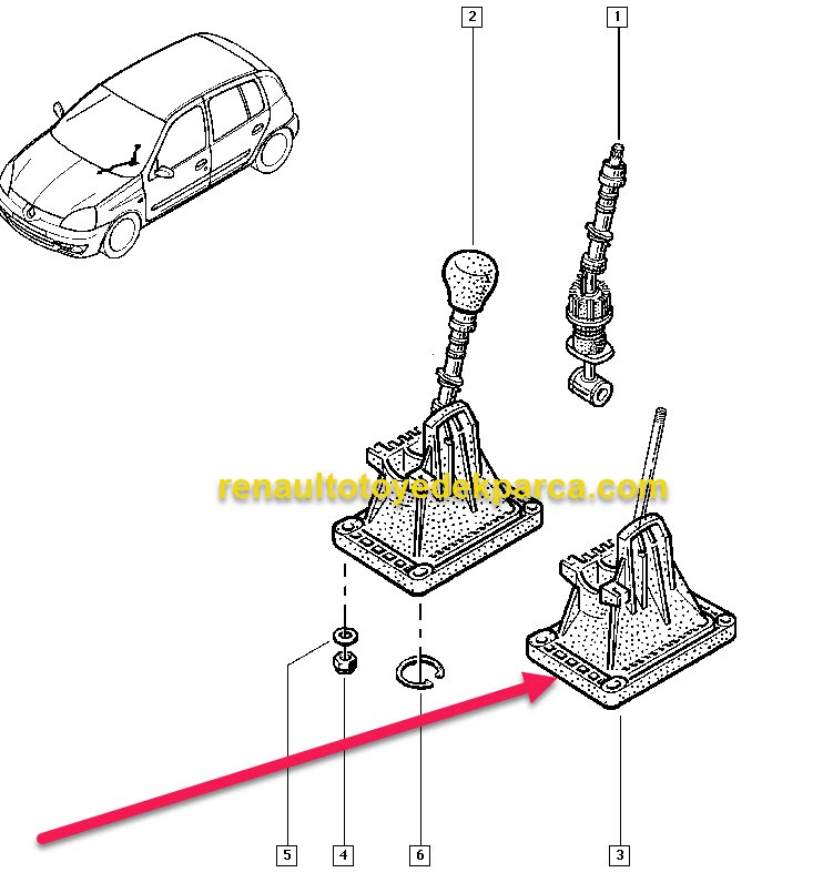 341040289R-1 ORJINAL VITES KOLU KOMPLE CLIO KANGO 8200470019 7701471231